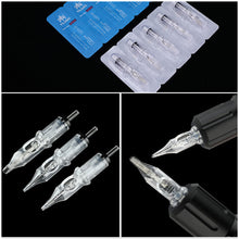 Load image into Gallery viewer, 10pcs Disposable Semi Permanent 0.35mm Purple Tattoo Needle RL RM M1 RS Tattoo Pen Machine Universal Short Needle Eyebrow Tattoo Needle