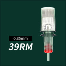 Load image into Gallery viewer, 10pcs Disposable Semi Permanent 0.35mm Purple Large Row Tattoo Needle Tattoo Machine Universal Short Needle Eyebrow Tattoo Needle