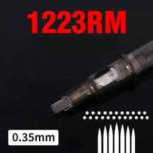 Load image into Gallery viewer, 20PCS Original 0.35mm Tattoo Needle RL RM RS M1 Disposable Sterilized Safety Tattoo Needle for Cartridge Machines Grips
