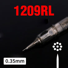 Load image into Gallery viewer, 20PCS Original 0.35mm Tattoo Needle RL RM RS M1 Disposable Sterilized Safety Tattoo Needle for Cartridge Machines Grips