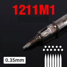 Load image into Gallery viewer, 20PCS Original 0.35mm Tattoo Needle RL RM RS M1 Disposable Sterilized Safety Tattoo Needle for Cartridge Machines Grips