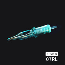 Load image into Gallery viewer, 10PCS Original 0.35mm Tattoo Needle RL RM RS M1 Disposable Sterilized Safety Tattoo Needle for Cartridge Machines Grips