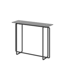 Load image into Gallery viewer, Console Table single layer tempered glass rectangular porch table black leg double tempered glass tea table,Black