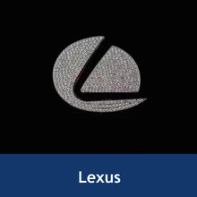 Load image into Gallery viewer, Bling Diamond CarI nterior Steering Wheel Logo Decal Sticker Accessories Metal Emblem Fit for BMW Hyundai Toyota Honda Mercedes Chevrolet Nissan