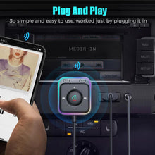 Load image into Gallery viewer, Car Adapter Bluetooth 5.3 Enhanced Dual Mics ENC Noise Cancellation 3.5mm AUX Adapter Bluetooth Wireless Receiver Audio Player