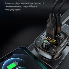 Load image into Gallery viewer, Bluetooth 5.1 Car Audio Car Charger FM Transmitter MP3 Player Card Dual USB PD 24W Car Phone Charger for iphone Xiaomi
