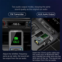 Load image into Gallery viewer, FM Transmitter Car Bluetooth Handsfree Car Kit AUX Audio Receiver QC3.0 PD 30W Fast Charging Mp3 Player FM Modulator