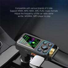 Load image into Gallery viewer, FM Transmitter Car Bluetooth Handsfree Car Kit AUX Audio Receiver QC3.0 PD 30W Fast Charging Mp3 Player FM Modulator