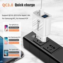 Load image into Gallery viewer, PD 20W USB Charger Digital Display Fast Charging Charger Quick Charge 3.0 For iPhone 14 13 Xiaomi Samsung Phone Charge Adapter