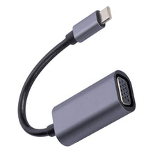 Load image into Gallery viewer, USB C to VGA for MacBook Air/Pro Video Cable Adapter 1080P 720P for iPad Pro Chromebook USB-C D-Sub 10Gbps Converter Adaptor