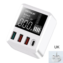Load image into Gallery viewer, 40W USB Wall Charger 4 Port With LED Display,QC3.0 PD3.0 USB Fast Charger For iPhone iPAD Huawei Xiaomi Samsung