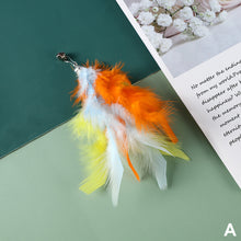 Load image into Gallery viewer, Feather Cat Toy with Bell DIY Replace Cat Teaser Stick Replacement Pendant Pet Toy Accessories