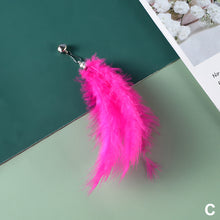 Load image into Gallery viewer, Feather Cat Toy with Bell DIY Replace Cat Teaser Stick Replacement Pendant Pet Toy Accessories