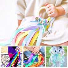 Load image into Gallery viewer, Montessori Style Sensory Toy BPA-free Non-toxic Baby Ribbon Ring Newborns Upwards Develop Colour Recognition Sensory Toy