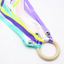 Load image into Gallery viewer, Montessori Style Sensory Toy BPA-free Non-toxic Baby Ribbon Ring Newborns Upwards Develop Colour Recognition Sensory Toy