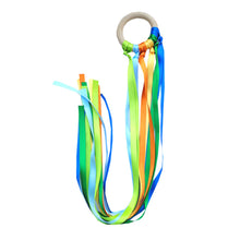 Load image into Gallery viewer, Montessori Style Sensory Toy BPA-free Non-toxic Baby Ribbon Ring Newborns Upwards Develop Colour Recognition Sensory Toy
