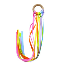 Load image into Gallery viewer, Montessori Style Sensory Toy BPA-free Non-toxic Baby Ribbon Ring Newborns Upwards Develop Colour Recognition Sensory Toy