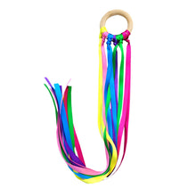 Load image into Gallery viewer, Montessori Style Sensory Toy BPA-free Non-toxic Baby Ribbon Ring Newborns Upwards Develop Colour Recognition Sensory Toy