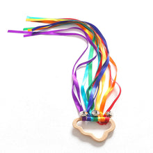 Load image into Gallery viewer, Montessori Style Sensory Toy BPA-free Non-toxic Baby Ribbon Ring Newborns Upwards Develop Colour Recognition Sensory Toy