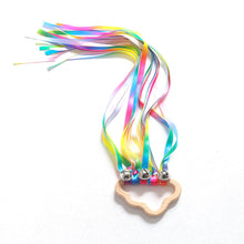 Load image into Gallery viewer, Montessori Style Sensory Toy BPA-free Non-toxic Baby Ribbon Ring Newborns Upwards Develop Colour Recognition Sensory Toy
