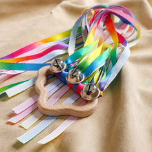 Load image into Gallery viewer, Montessori Style Sensory Toy BPA-free Non-toxic Baby Ribbon Ring Newborns Upwards Develop Colour Recognition Sensory Toy