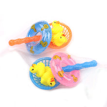 Load image into Gallery viewer, 5Pcs/set Baby Floating Duck Bath Toys Mini Swimming Rings Rubber Yellow Ducks Fishing Net Washing Swimming Toddler Toys