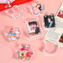 Load image into Gallery viewer, Transparent Acrylic Picture Photo Frame Magnetic Photocard Holder Poster Display Stand DIY Desktop Decoration Ornament