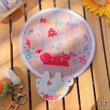 Load image into Gallery viewer, Portable Folding Round Fan With Handle Cartoon Mini Fan Comfortable Grip Fabric Smooth Edges Folding Hand Fan for Home