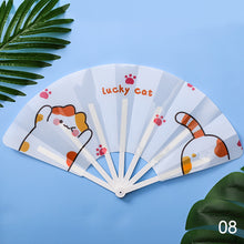 Load image into Gallery viewer, Portable Summer Folding Fan Cartoon Mini Fan Comfortable Grip Smooth Edges Folding Hand Fan for Home Students Kids