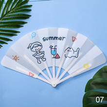 Load image into Gallery viewer, Portable Summer Folding Fan Cartoon Mini Fan Comfortable Grip Smooth Edges Folding Hand Fan for Home Students Kids