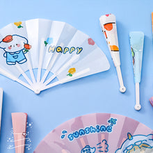 Load image into Gallery viewer, Portable Summer Folding Fan Cartoon Mini Fan Comfortable Grip Smooth Edges Folding Hand Fan for Home Students Kids