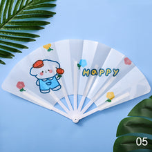 Load image into Gallery viewer, Portable Summer Folding Fan Cartoon Mini Fan Comfortable Grip Smooth Edges Folding Hand Fan for Home Students Kids