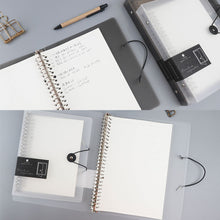 Load image into Gallery viewer, A5/B5 Transparent Loose Leaf Binder Notebook Diary Removable And Replaceable Inner Pages Office School Supplies Stationery