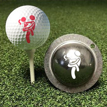 Load image into Gallery viewer, 1PC Adult Humor Signal Golf Ball Marker Alignment Tool Models Ball Line Liner Marker Template Alignment Training Aids Tool
