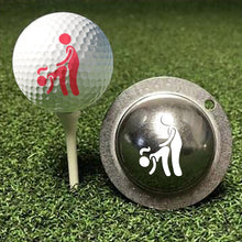 Load image into Gallery viewer, 1PC Adult Humor Signal Golf Ball Marker Alignment Tool Models Ball Line Liner Marker Template Alignment Training Aids Tool