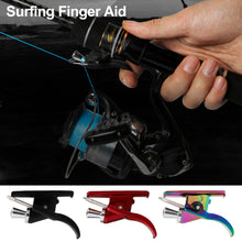 Load image into Gallery viewer, 1PC Breakaway Marine Fishing Launch Gun Clamp Thumb Button Surfing Casting Trigger Barrel Clip Fish Finger Protector Tool
