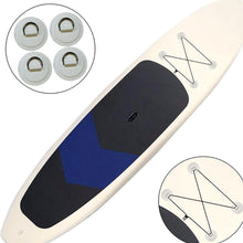 Load image into Gallery viewer, 1/4Pcs Surfboard Dinghy Boat PVC Patch With Stainless Steel D Ring Deck Rigging Sup Round Ring Pad Bungee Rope Kit Accessorie