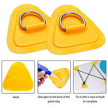Load image into Gallery viewer, Surfboard Dinghy Boat PVC Patch With Stainless Steel D Ring Deck Rigging Sup Triangle Ring Pad Bungee Rope Kit Accessorie