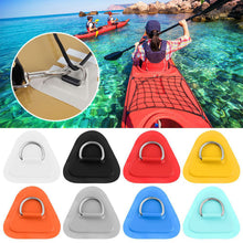 Load image into Gallery viewer, Surfboard Dinghy Boat PVC Patch With Stainless Steel D Ring Deck Rigging Sup Triangle Ring Pad Bungee Rope Kit Accessorie