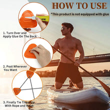 Load image into Gallery viewer, Surfboard Dinghy Boat PVC Patch With Stainless Steel D Ring Deck Rigging Sup Triangle Ring Pad Bungee Rope Kit Accessorie