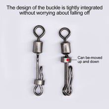 Load image into Gallery viewer, 10 Pcs/Pack Fishing Bearing Swivel Carp Snap Quick Change 8-Shape Ring Fishing Accessories Connector Solid Ring