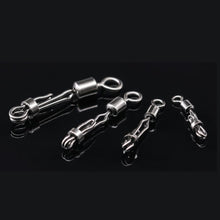 Load image into Gallery viewer, 10 Pcs/Pack Fishing Bearing Swivel Carp Snap Quick Change 8-Shape Ring Fishing Accessories Connector Solid Ring