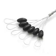 Load image into Gallery viewer, 300pcs/Pack Silicon Fishing Line Space Bean Stoppers Cylinder Oval Float Sinker Stops Fishing Gear