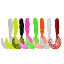 Load image into Gallery viewer, 10pcs/20pcs/lot Soft Fishing Lure Wobblers Silicone Artificial Bait Grub Worm Lures For Bass Trout Carp Fishing Lures