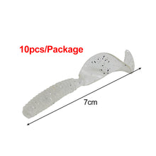 Load image into Gallery viewer, 10pcs/20pcs/lot Soft Fishing Lure Wobblers Silicone Artificial Bait Grub Worm Lures For Bass Trout Carp Fishing Lures