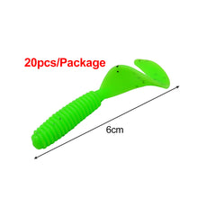 Load image into Gallery viewer, 10pcs/20pcs/lot Soft Fishing Lure Wobblers Silicone Artificial Bait Grub Worm Lures For Bass Trout Carp Fishing Lures