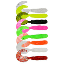 Load image into Gallery viewer, 10pcs/20pcs/lot Soft Fishing Lure Wobblers Silicone Artificial Bait Grub Worm Lures For Bass Trout Carp Fishing Lures
