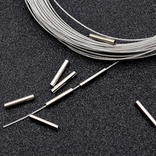 Load image into Gallery viewer, Stainless Steel Plastic Nylon Anti-Bite Wire Line Sea Fishing Boat Fishing Luya Anti-Wear Fishing Line Copper Tube Tight Clamp