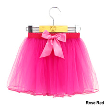 Load image into Gallery viewer, Girls Ballet Tutu Skirts Pink Fluffy Tulle Skirts with Bowknot White Black Elastic Band Ballet Leotard Skirts