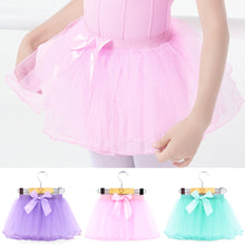 Load image into Gallery viewer, Girls Ballet Tutu Skirts Pink Fluffy Tulle Skirts with Bowknot White Black Elastic Band Ballet Leotard Skirts